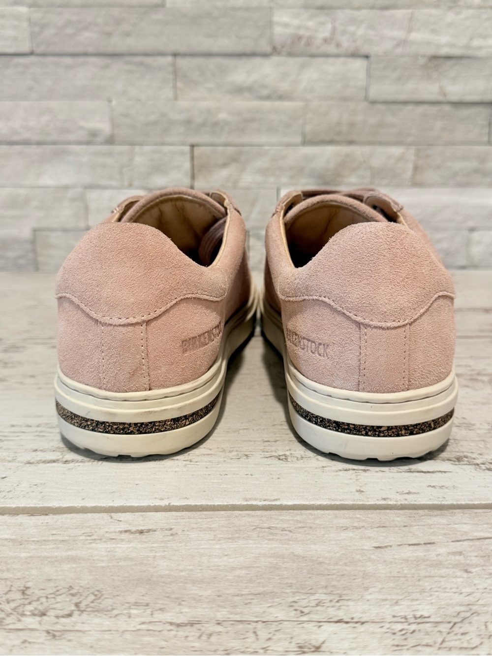 Birkenstock Bend Women’s Light Pink Suede Lace Up Comfort Sneakers New - Picture 6 of 13
